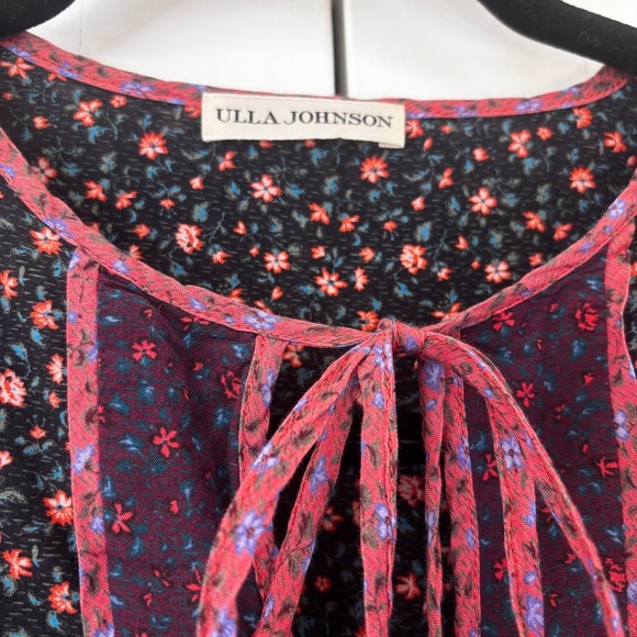 Ulla Johnson Cora Top Auburn Print Size 2 Patchwork Cottage Core Floral Bohemian - Picture 9 of 16